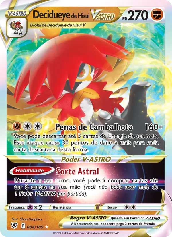 Decidueye de Hisui V-ASTRO 084/189 Estrelas Radiantes