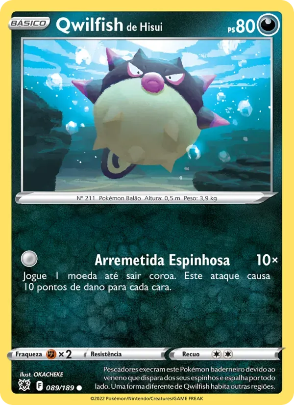 Qwilfish de Hisui 089/189 Estrelas Radiantes