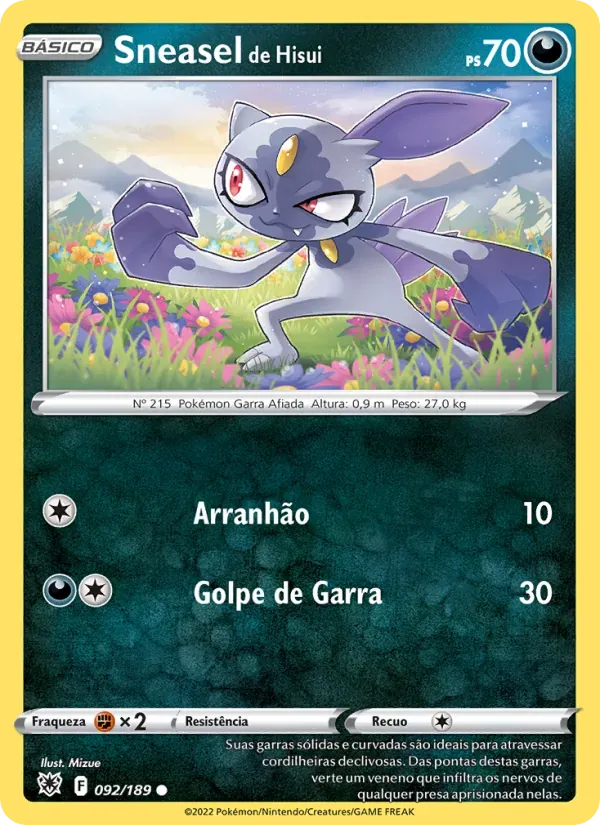 Sneasel de Hisui 092/189 Estrelas Radiantes