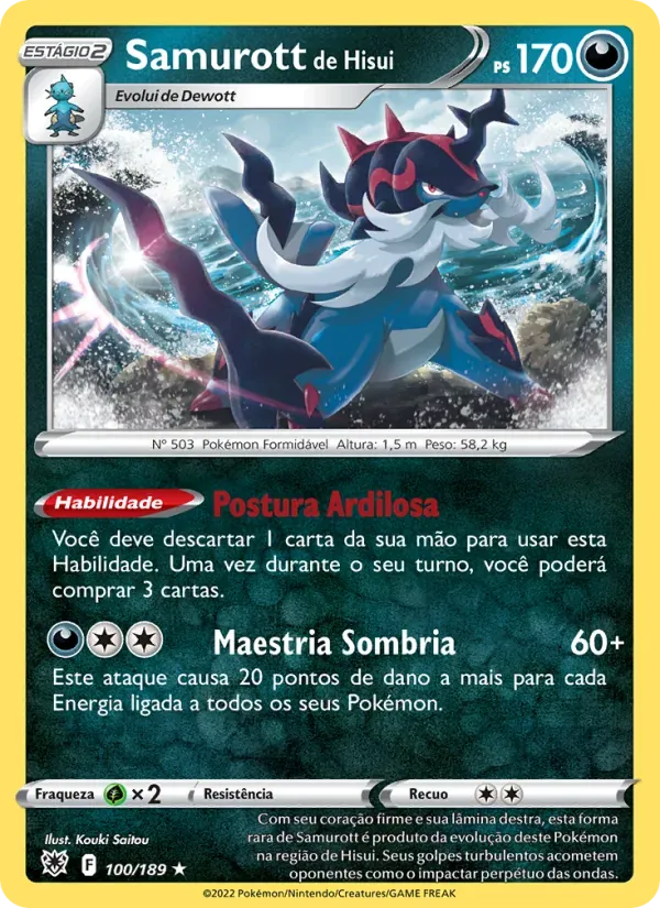 Samurott de Hisui 100/189 Estrelas Radiantes