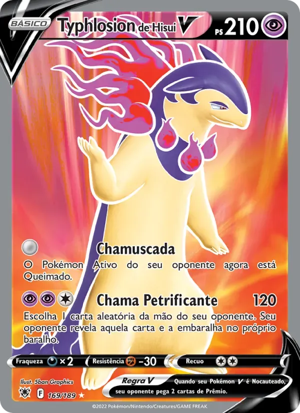 Typhlosion de Hisui V 169/189 Estrelas Radiantes