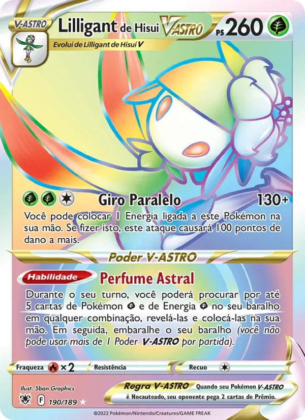 Lilligant de Hisui V-ASTRO 190/189 Estrelas Radiantes