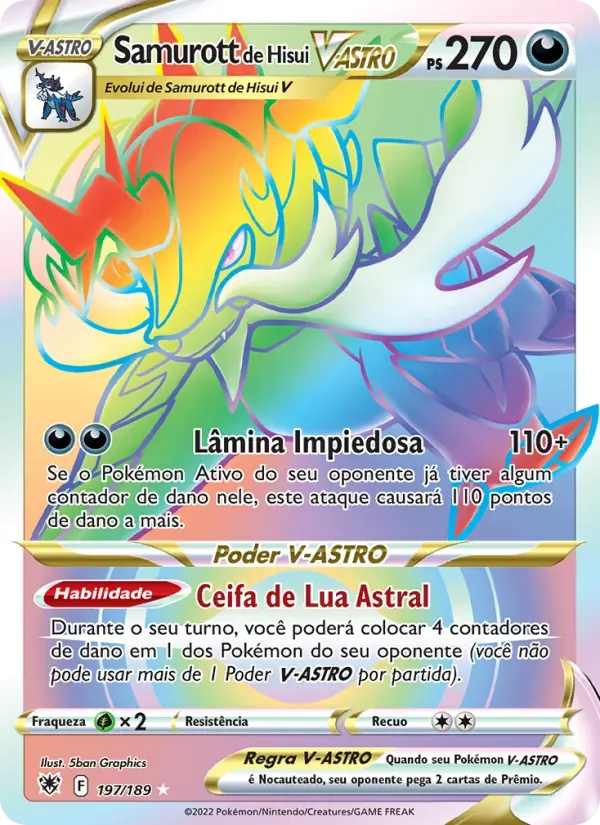 Samurott de Hisui V-ASTRO 197/189 Estrelas Radiantes