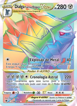 Dialga Forma Origem V-ASTRO 198 Estrelas Radiantes