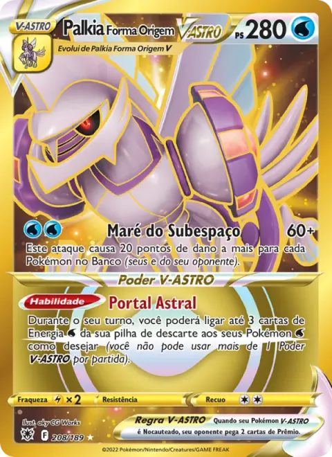 Palkia Forma Origem V-ASTRO 208/189