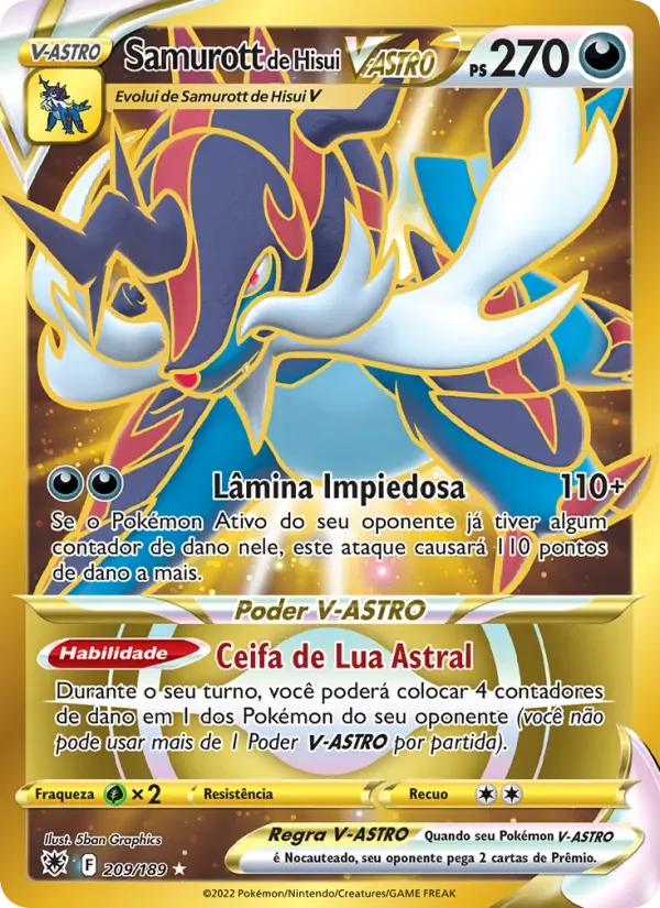 Samurott de Hisui V-ASTRO 209/189 Estrelas Radiantes