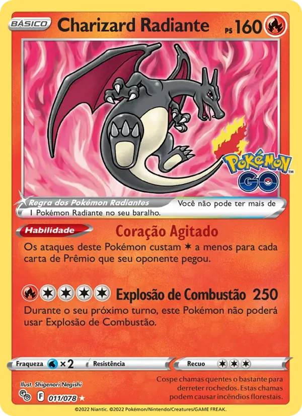 Charizard Radiante 011/78 Pokémon GO