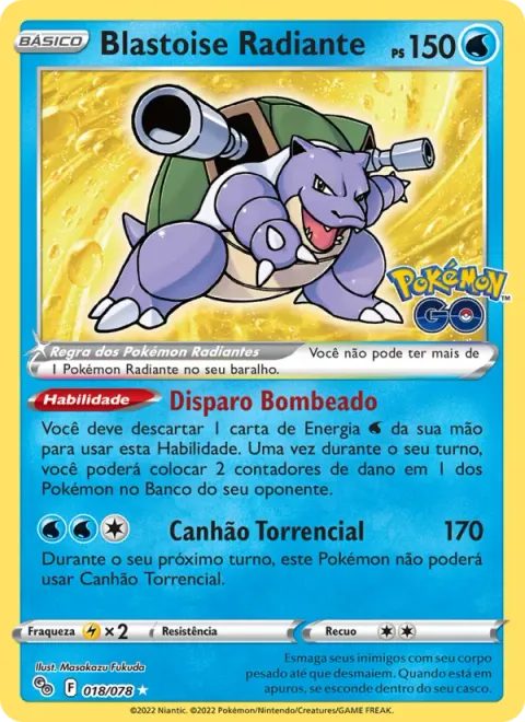 Blastoise Radiante 018/78
