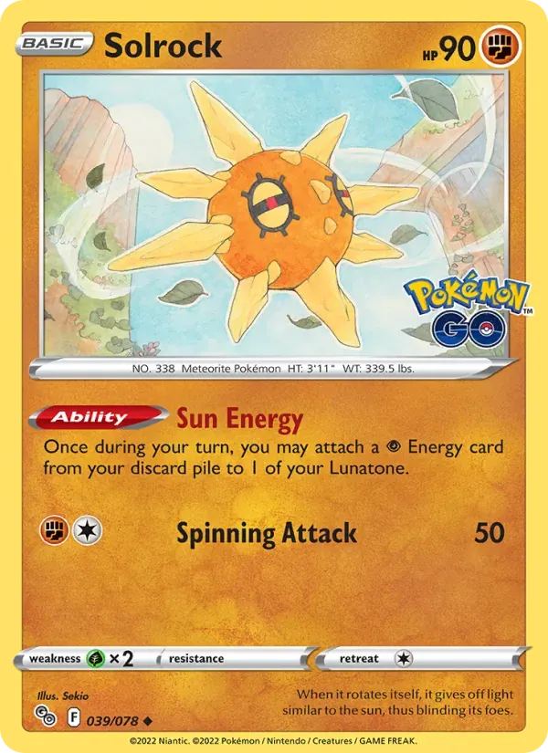 Solrock 039/78 Pokémon GO
