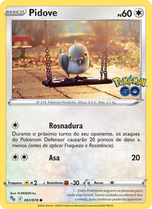 Pidove 061/78 Pokémon GO