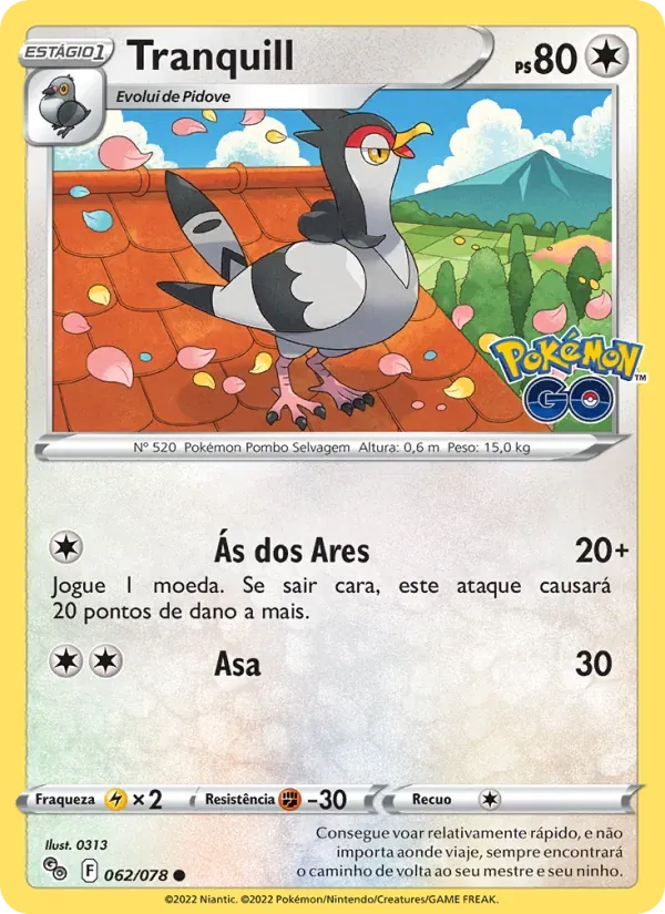 Tranquill 062/78 Pokémon GO
