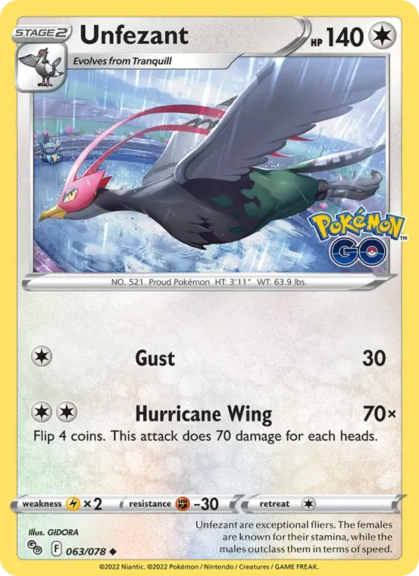 Unfezant 063/78 Pokémon GO