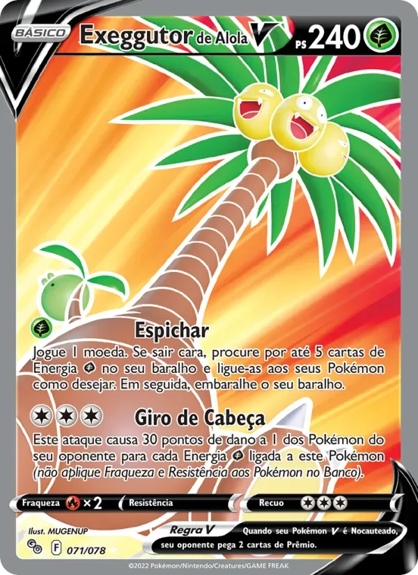 Exeggutor de Alola V 071/78 Pokémon GO