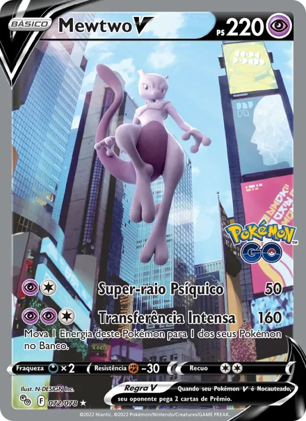 Mewtwo V 072/78 Pokémon GO