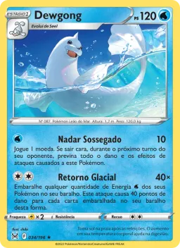 Dewgong 034 Origem Perdida