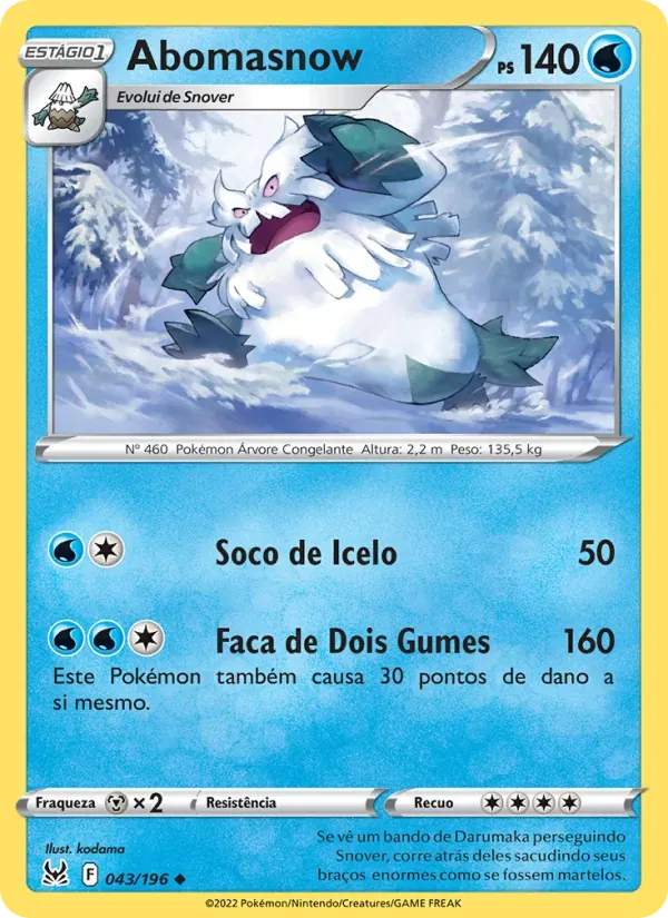 Abomasnow 043/196 Origem Perdida