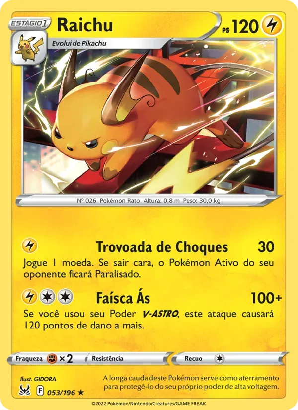 Raichu 053/196 Origem Perdida