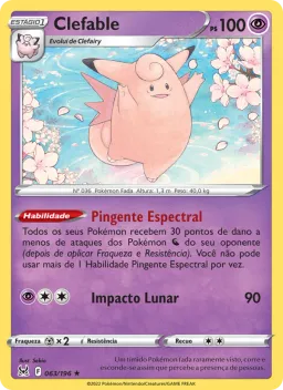 Clefable 063 Origem Perdida