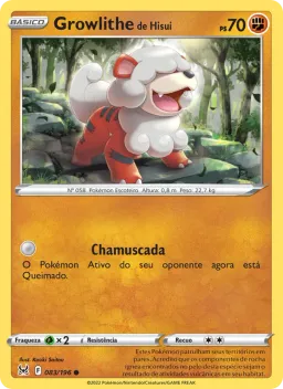 Growlithe de Hisui 083 Origem Perdida