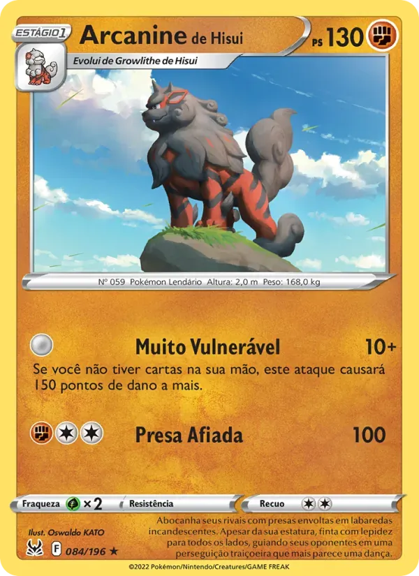 Arcanine de Hisui 084/196 Origem Perdida
