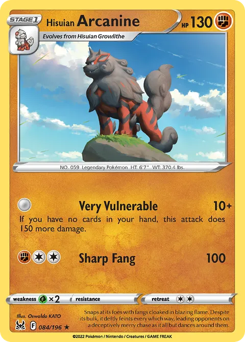 Arcanine de Hisui TG08/30