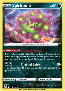 Spiritomb TG09 Origem Perdida Galeria de Treinador