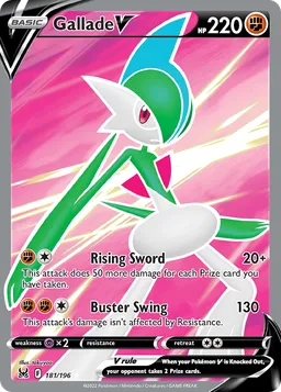 Gallade V TG19 Origem Perdida Galeria de Treinador