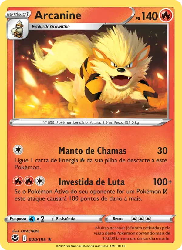 Arcanine 020/195 Tempestade Prateada