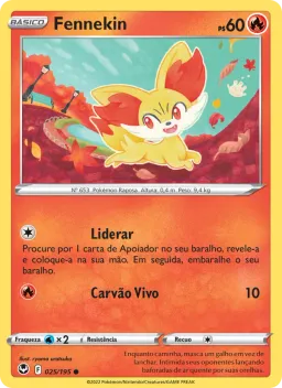 Fennekin 025 Tempestade Prateada