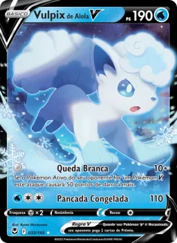 Vulpix de Alola V 033 Tempestade Prateada