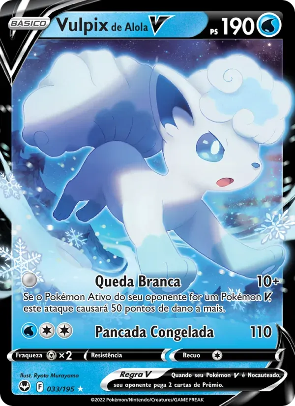 Vulpix de Alola V 033/195 Tempestade Prateada