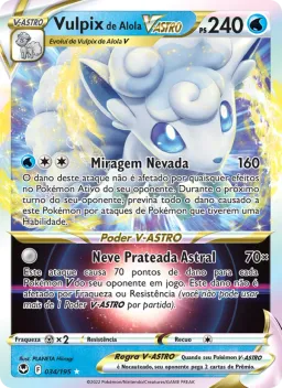 Vulpix de Alola V-ASTRO 034 Tempestade Prateada