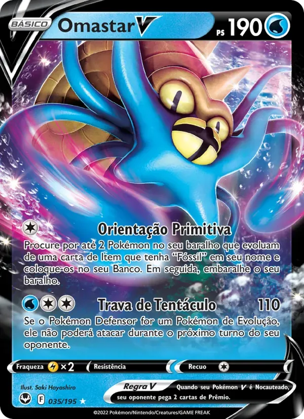 Omastar V 035/195 Tempestade Prateada