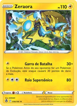 Zeraora 056 Tempestade Prateada