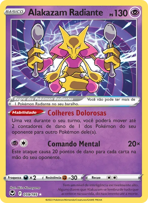 Alakazam Radiante 059/195 Tempestade Prateada