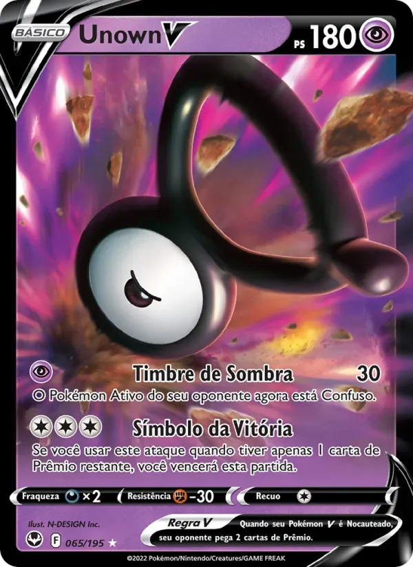 Unown V 065/195 Tempestade Prateada