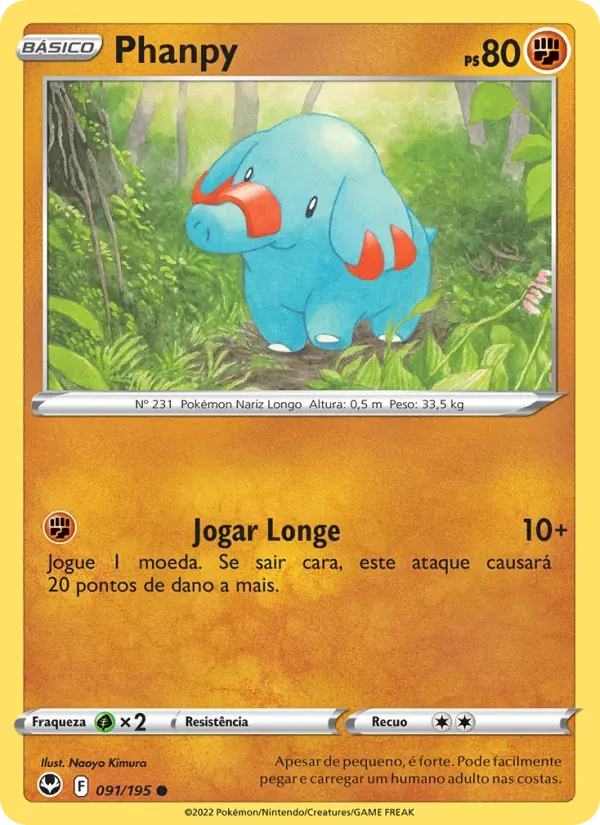 Phanpy 091/195 Tempestade Prateada