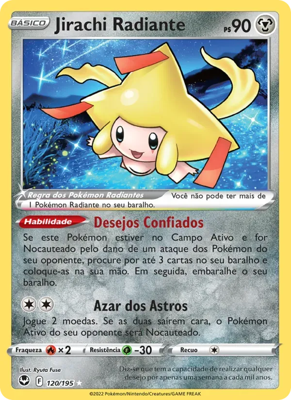 Jirachi Radiante 120/195 Tempestade Prateada