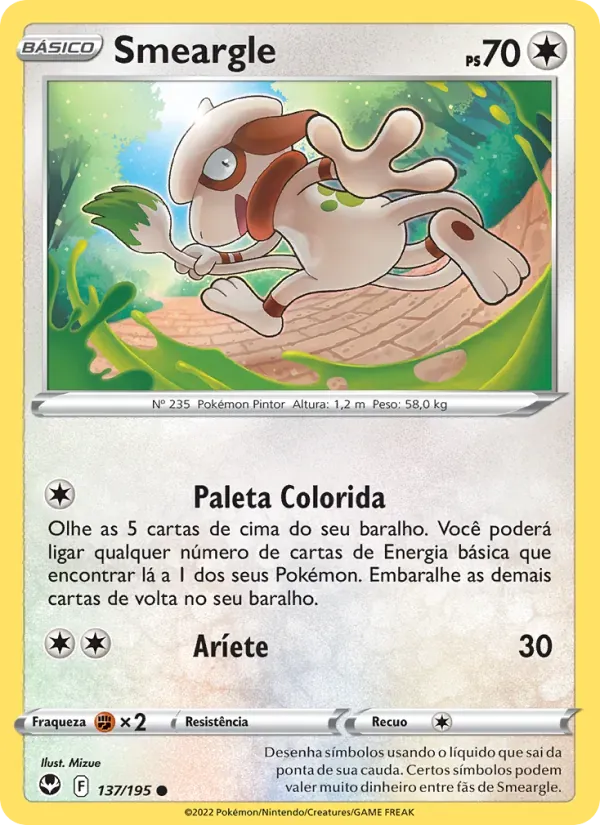 Smeargle 137/195 Tempestade Prateada