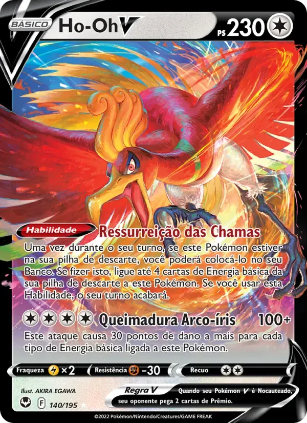 Ho-Oh V 140/195 Tempestade Prateada