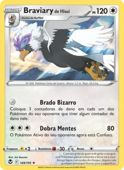 Braviary de Hisui 149 Tempestade Prateada
