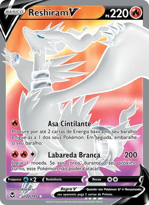 Reshiram V 172/195 Tempestade Prateada