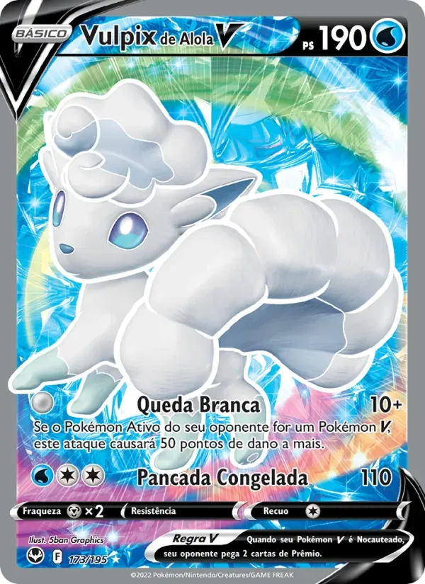 Vulpix de Alola V 173/195 Tempestade Prateada