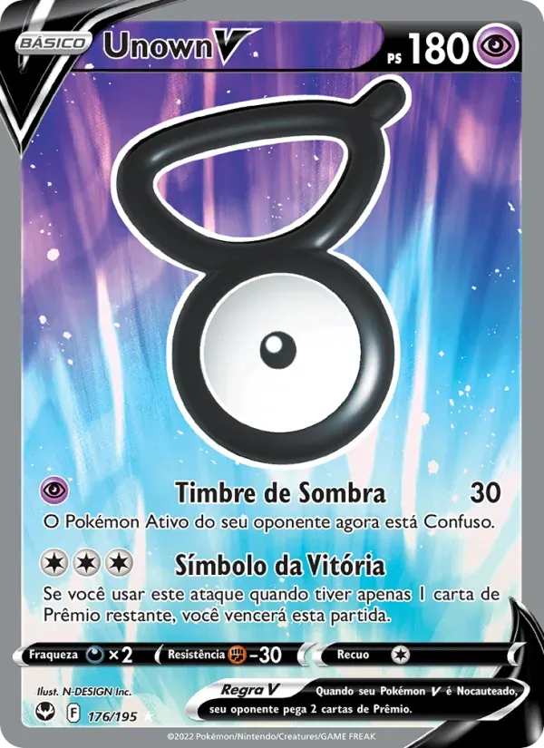 Unown V 176/195 Tempestade Prateada