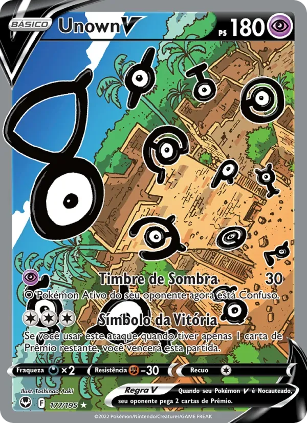 Unown V 177/195 Tempestade Prateada