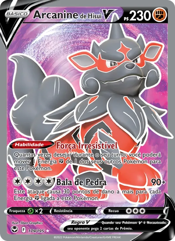 Arcanine de Hisui V 179/195 Tempestade Prateada