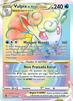 Vulpix de Alola V-ASTRO 197 Tempestade Prateada
