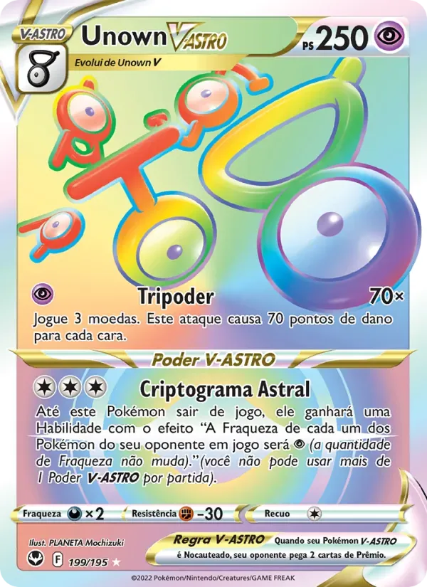 Unown V-ASTRO 199/195 Tempestade Prateada