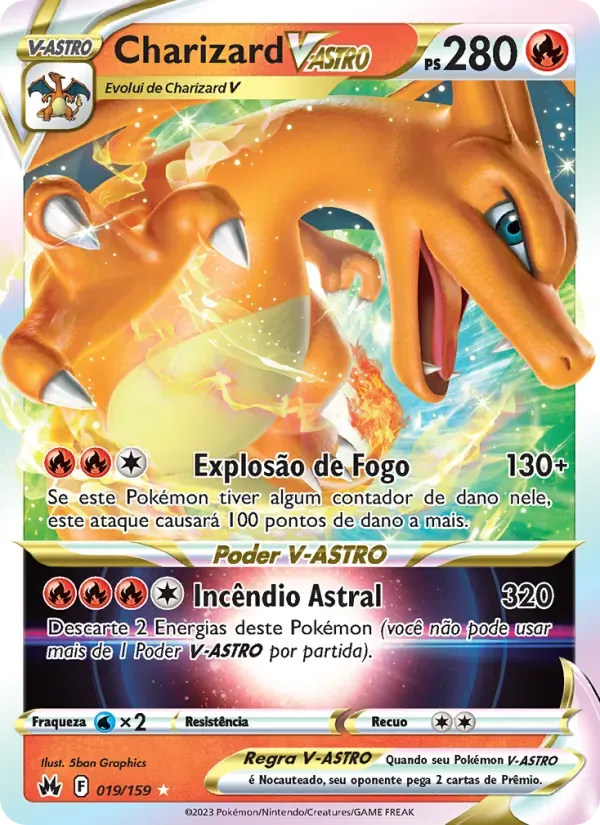 Charizard V-ASTRO 019/159 Realeza Absoluta