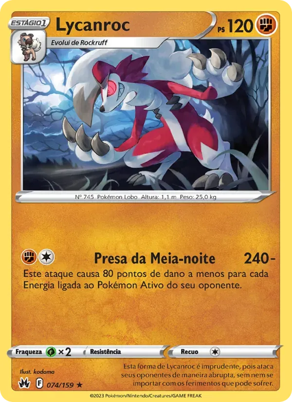 Lycanroc 074/159 Realeza Absoluta